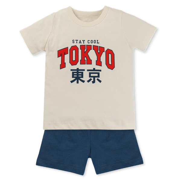 Bộ bé trai ngắn Animo Easy HN0525051 (1-4Y,Kem-dương,NN02)