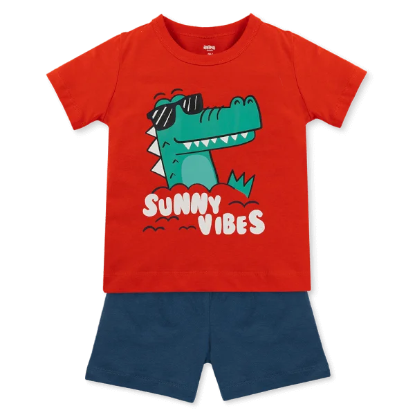 Bộ bé trai áo tay ngắn quần ngắn Animo easy (1-4Y) HN0525046