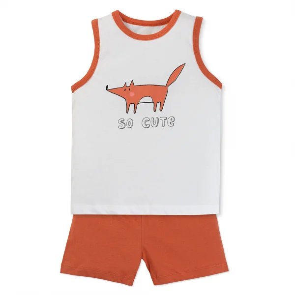 Bộ bé trai ngắn Animo Easy ST0525019 (1-4Y,Cam-trắng,TT01)