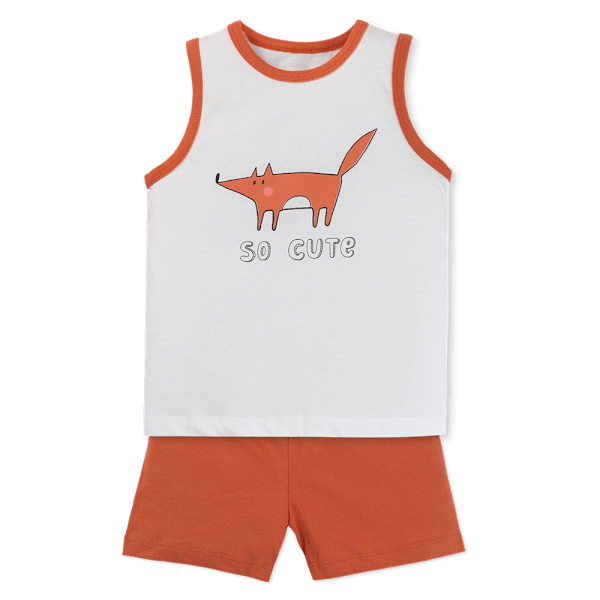 Bộ bé trai ngắn Animo Easy ST0525019 (1-4Y,Cam-trắng,TT01)