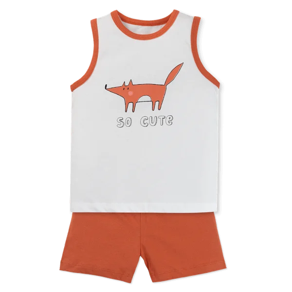 Bộ bé trai ngắn Animo Easy ST0525019 (1-4Y,Cam-trắng,TT01)