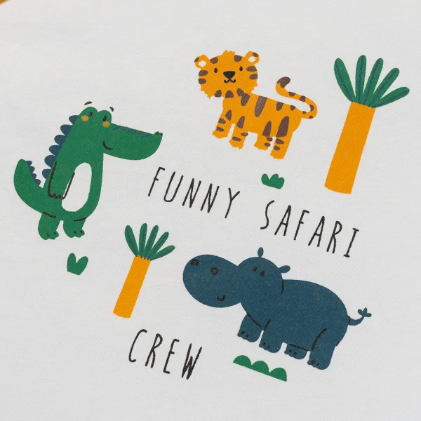 Bộ bé trai ngắn Animo Easy ST0425062 (1-4Y,Vàng-trắng,TT02)