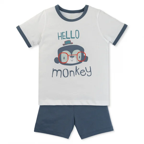 Bộ bé trai ngắn Animo Easy ST0425061 (1-4Y,Biển-trắng,TT02)