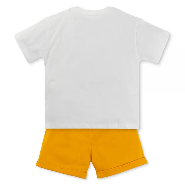 Bộ bé trai ngắn Animo HN0325059 (1-6Y,Trắng-vàng,TT02)