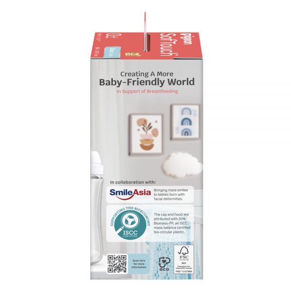 Bình Sữa Pigeon Thuỷ Tinh Softouch Baby Friendly World (160ml,SS)