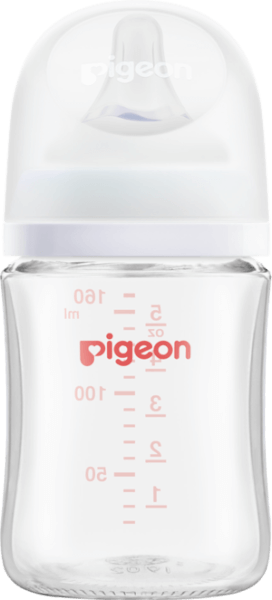 Bình Sữa Pigeon Thuỷ Tinh Softouch Baby Friendly World (160ml,SS)