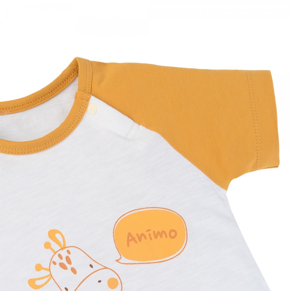 Bodysuit bé trai đùi Animo VD0525014 (0-12M,Vàng,NN02)