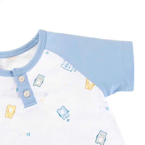 Bodysuit bé trai đùi Animo VD0525008 (0-12M,Xanh,NN03)