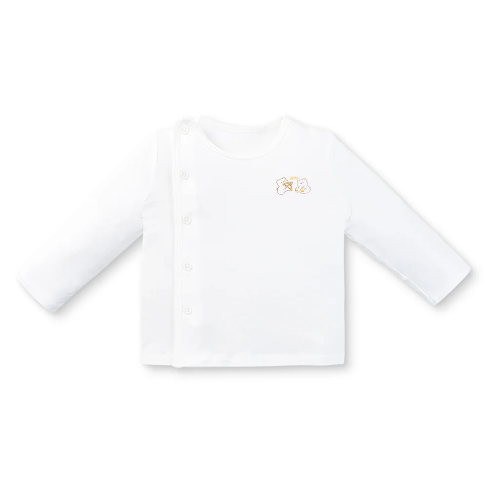 Set 2 áo sơ sinh cài chéo tay dài Animo Easy HN0125001 (NB-9M,Trắng,NN05)