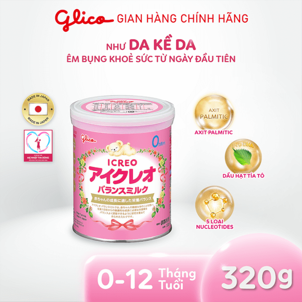 Glico Icreo Balance Milk số 0 320g (0-12 tháng)