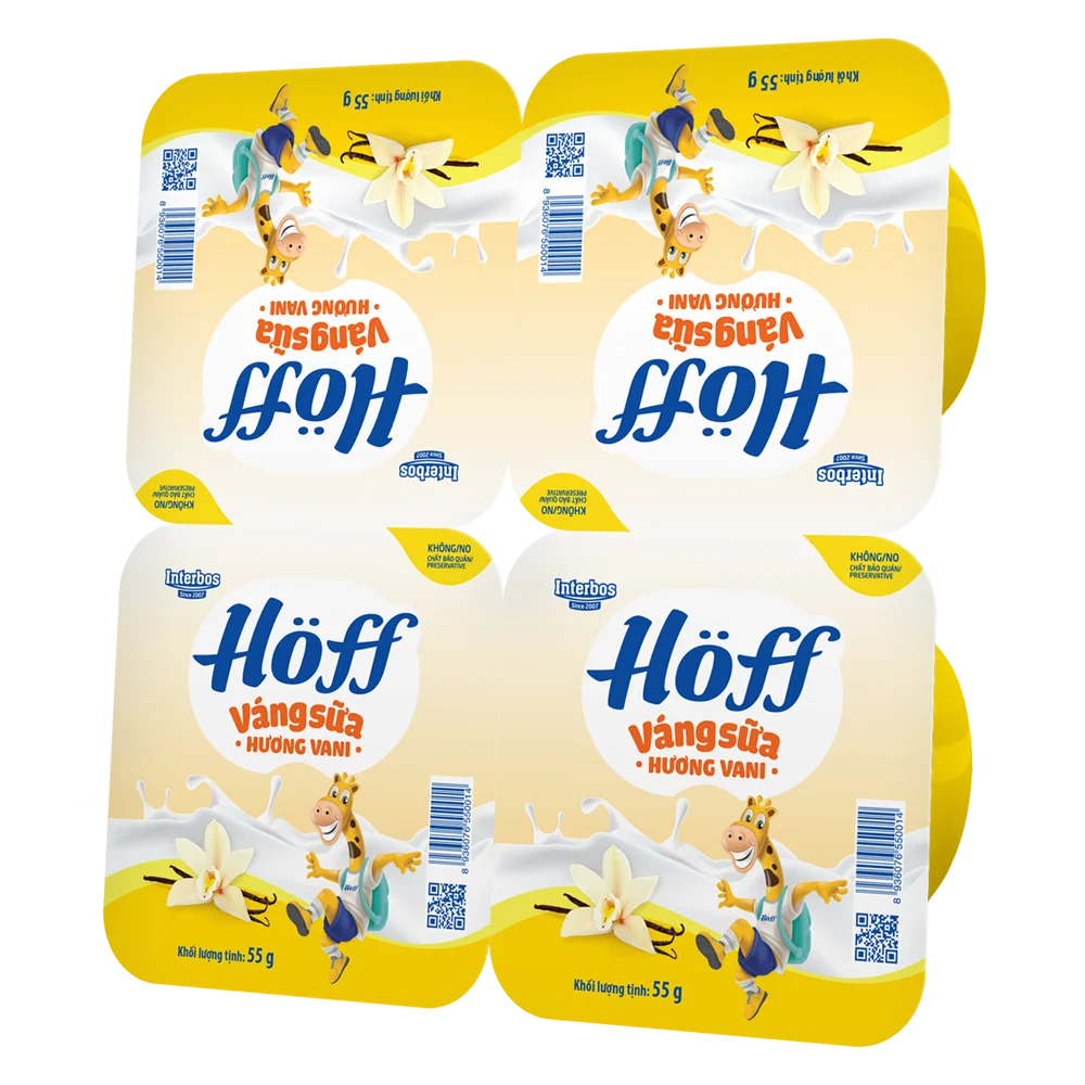 Váng sữa Hoff - Vani (Lốc 4 hủ) (Giao mẫu ngẫu nhiên)