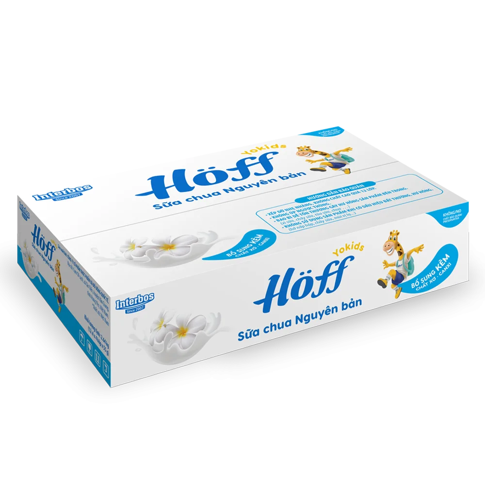 Sữa chua có đường Hoff  - vị nguyên bản (Lốc 4 hủ) (Giao mẫu ngẫu nhiên)