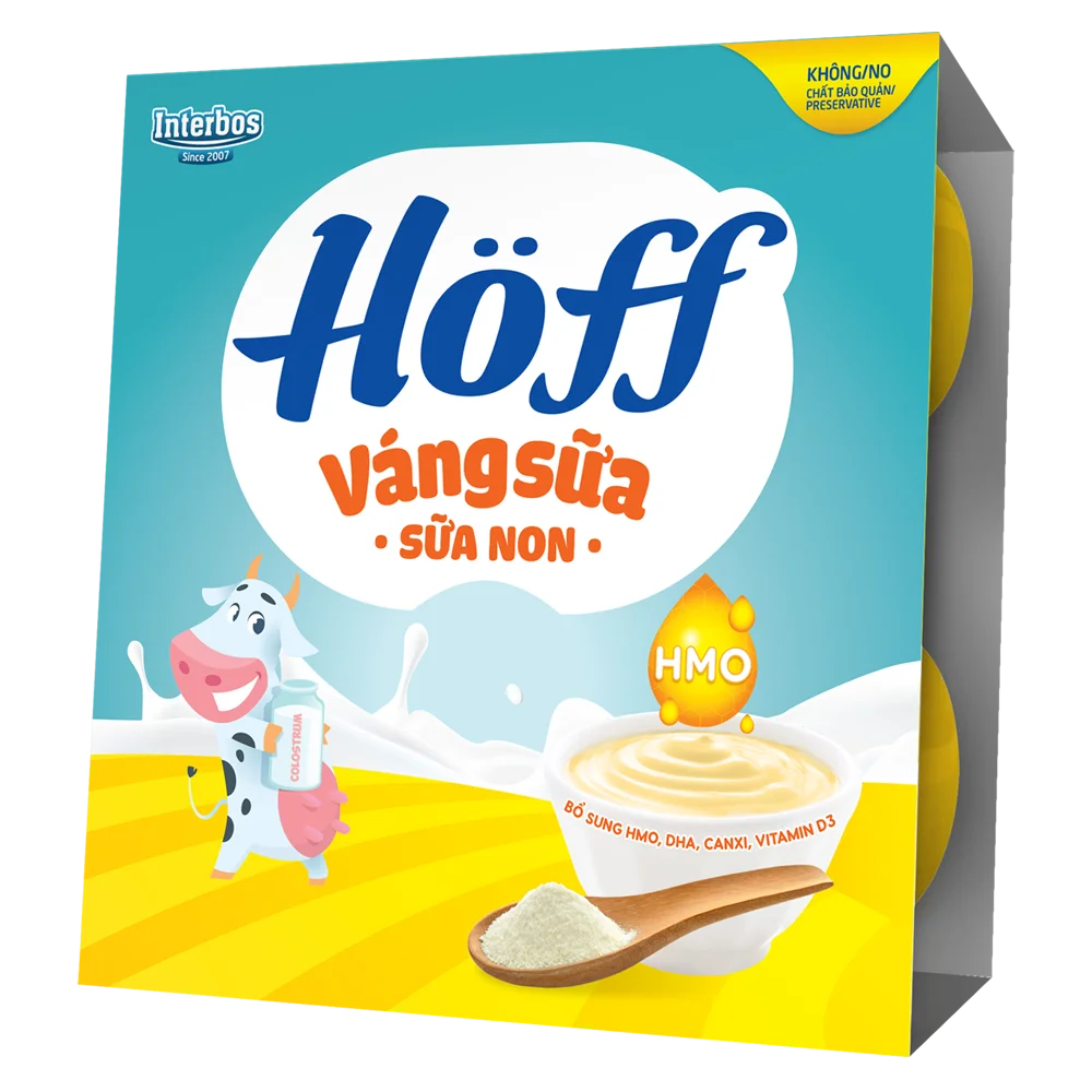 Váng sữa Hoff - Sữa non (Lốc 4 hũ) (Giao mẫu ngẫu nhiên)