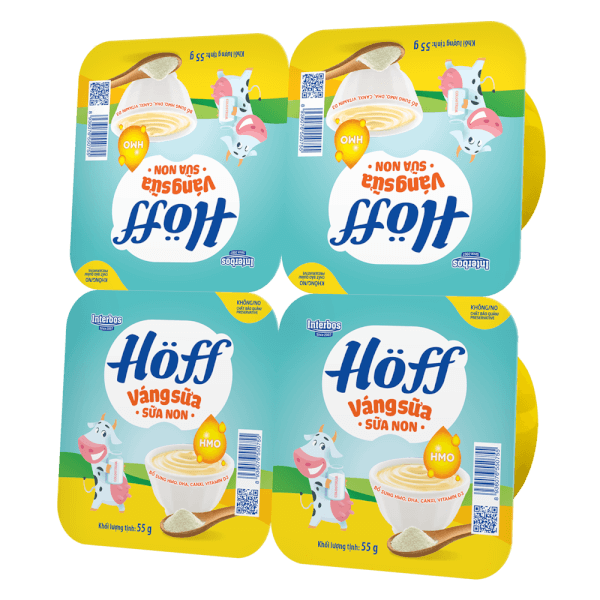 Váng sữa Hoff - Sữa non (Lốc 4 hũ) (Giao mẫu ngẫu nhiên)