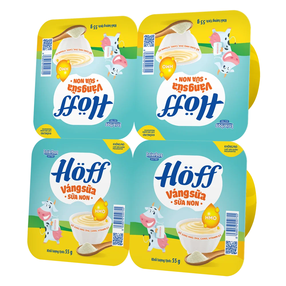 Váng sữa Hoff - Sữa non (Lốc 4 hũ) (Giao mẫu ngẫu nhiên)