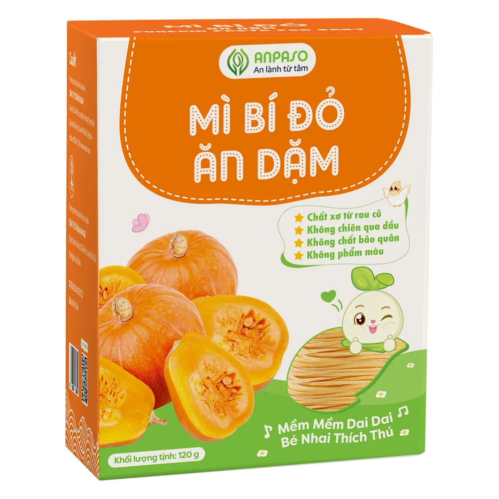 Combo 2 Mì bí đỏ ăn dặm cho bé Anpaso 120g