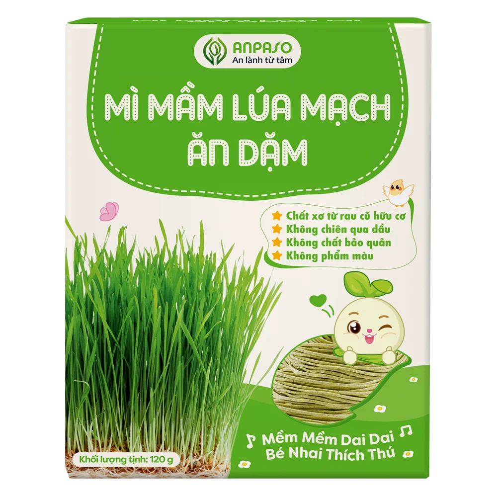 Mì mầm lúa mạch ăn dặm cho bé Anpaso 120g
