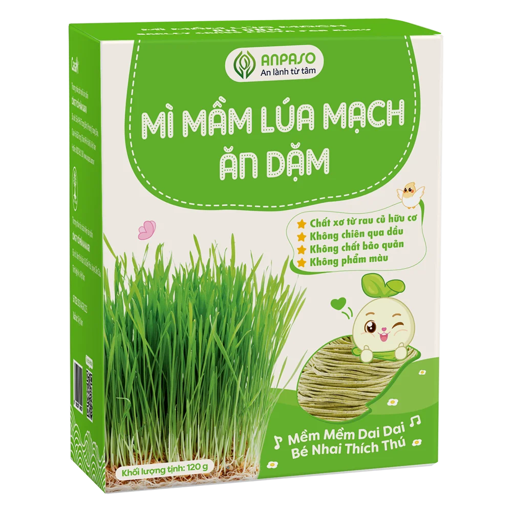 Mì mầm lúa mạch ăn dặm cho bé Anpaso 120g