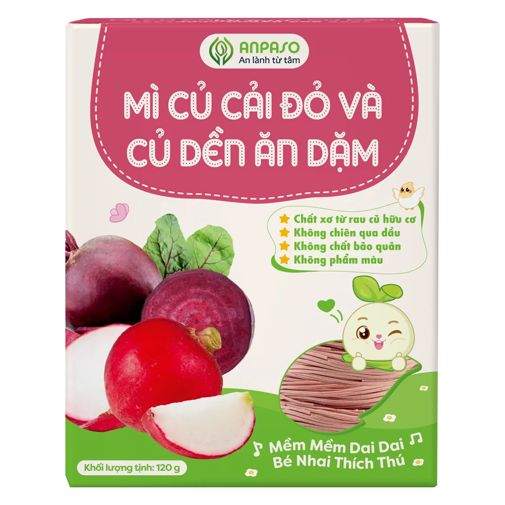 Mì củ cải đỏ & củ dền ăn dặm Anpaso