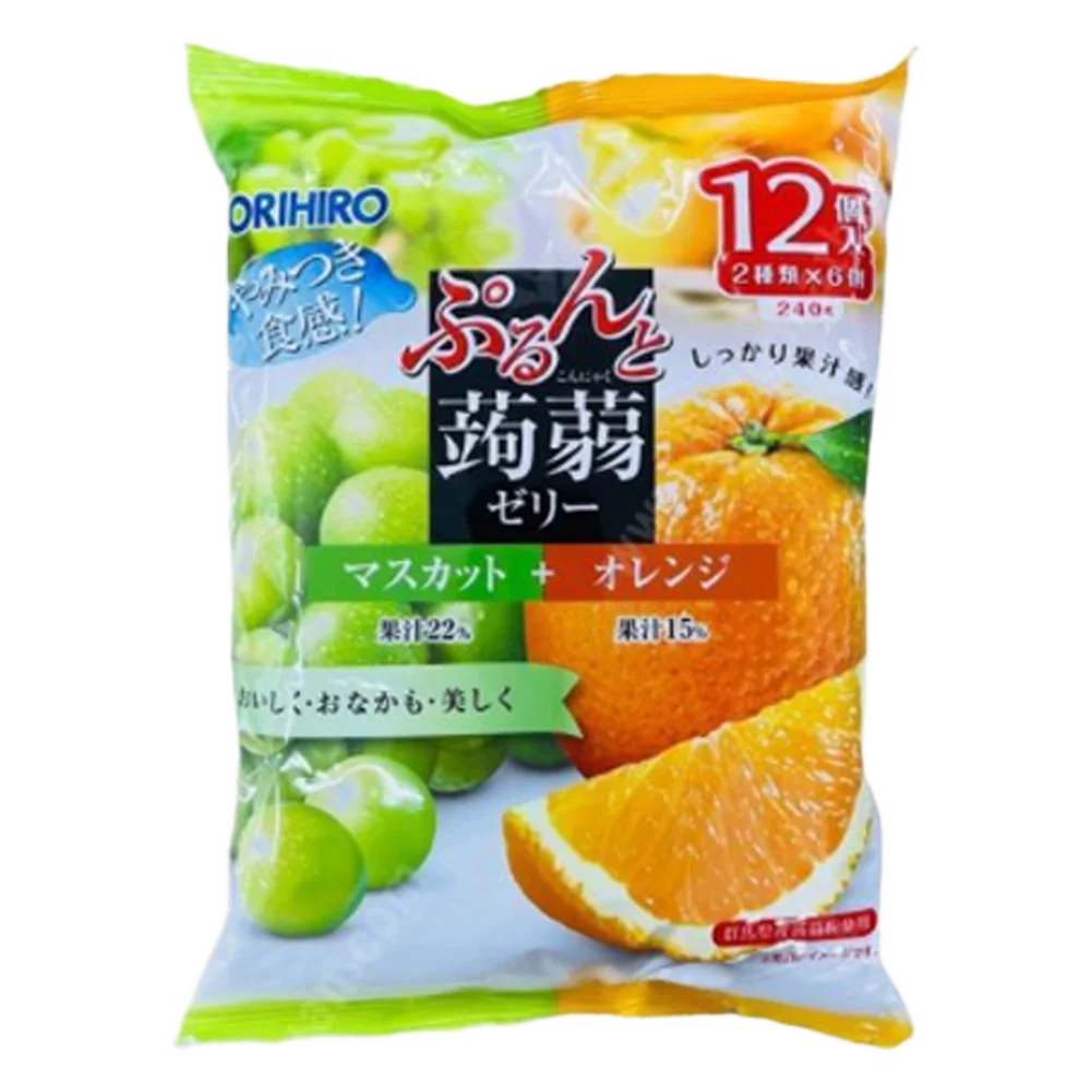 Thạch trái cây Orihiro vị nho và cam