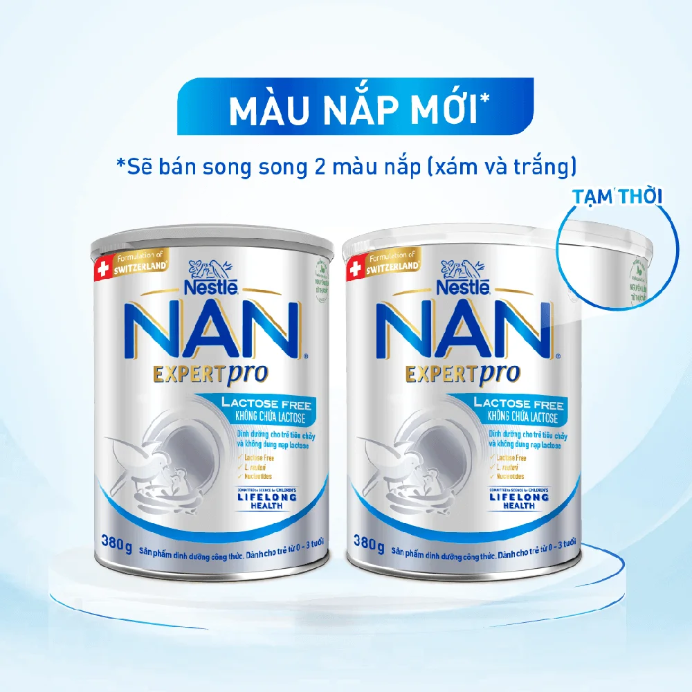 Sản phẩm dinh dưỡng công thức Nestle Nan Expert Pro Lactose Free không chứa lactose 380g (Giao bao bì ngẫu nhiên)