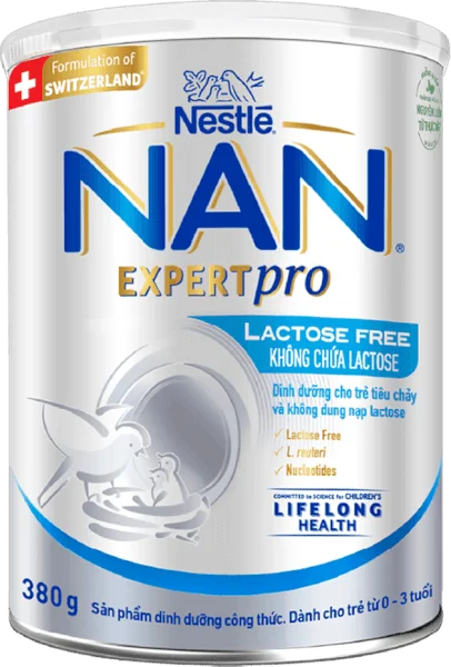 Sản phẩm dinh dưỡng công thức Nestle Nan Expert Pro Lactose Free không chứa lactose 380g (Giao bao bì ngẫu nhiên)