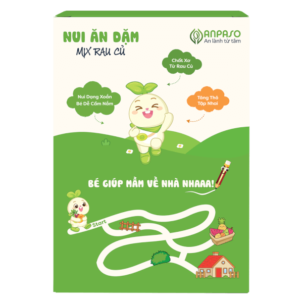 Nui ăn dặm mix rau củ Anpaso 150g