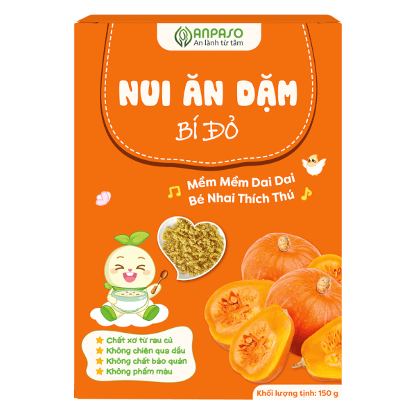 Nui ăn dặm bí đỏ Anpaso 150g