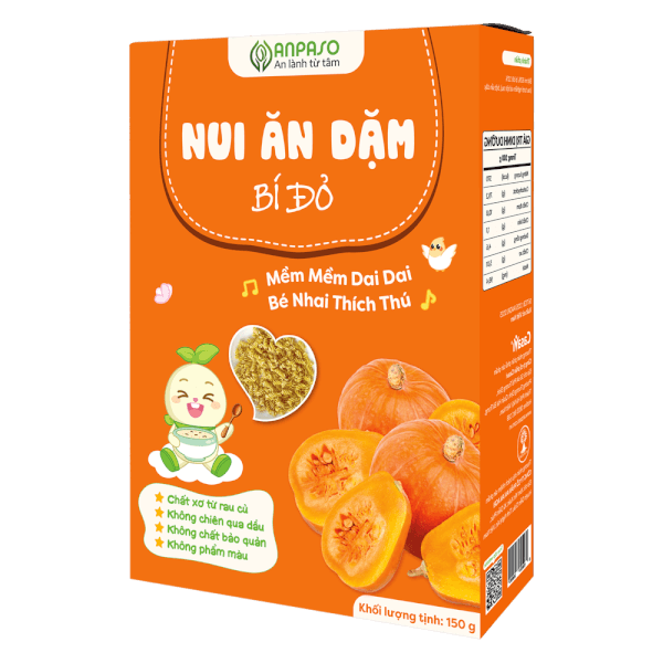 Nui ăn dặm bí đỏ Anpaso 150g