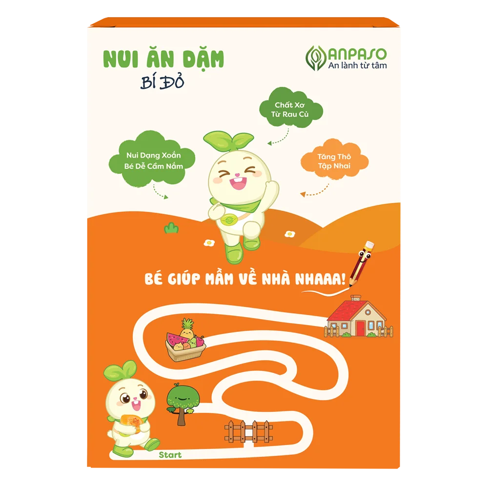 Combo 2 Nui ăn dặm bí đỏ Anpaso 150g