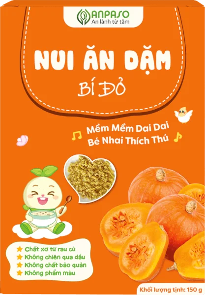 Nui ăn dặm bí đỏ Anpaso 150g
