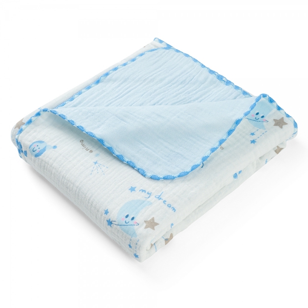Chăn xô nhăn Cotton 4 lớp cao cấp Animo T2304_NBA002 (75x100cm,1 cái,Giao màu ngẫu nhiên)