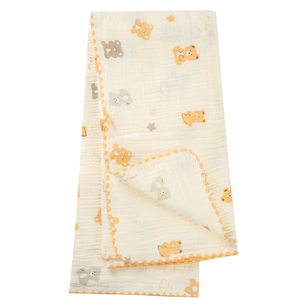 Chăn xô nhăn Cotton 4 lớp cao cấp Animo T2304_NBA002 (75x100cm,1 cái,Giao màu ngẫu nhiên)