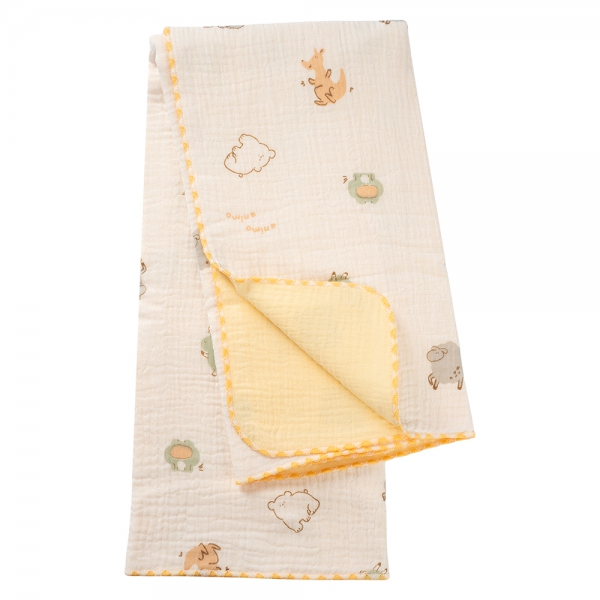 Chăn xô nhăn Cotton 4 lớp cao cấp Animo T2304_NBA002 (75x100cm,1 cái,Giao màu ngẫu nhiên)
