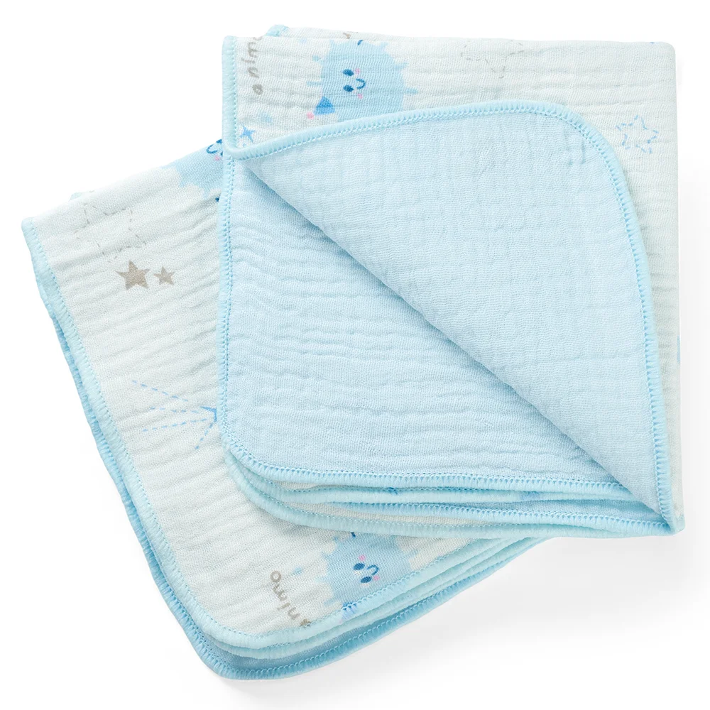 Khăn sữa xô nhăn Cotton 4 lớp Animo T2304_NBA001 (25x28cm,5 cái,Giao mẫu ngẫu nhiên)