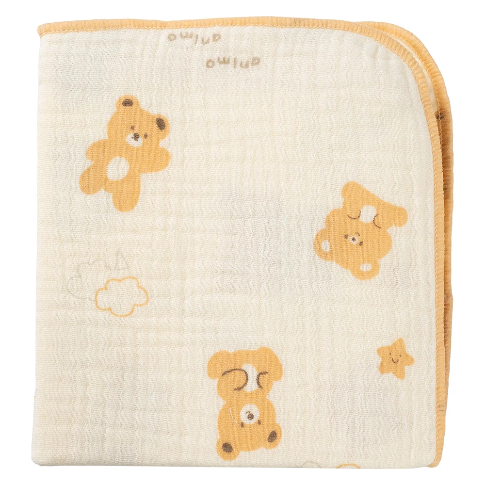 Khăn sữa xô nhăn Cotton 4 lớp Animo T2304_NBA001 (25x28cm,5 cái,Giao mẫu ngẫu nhiên)