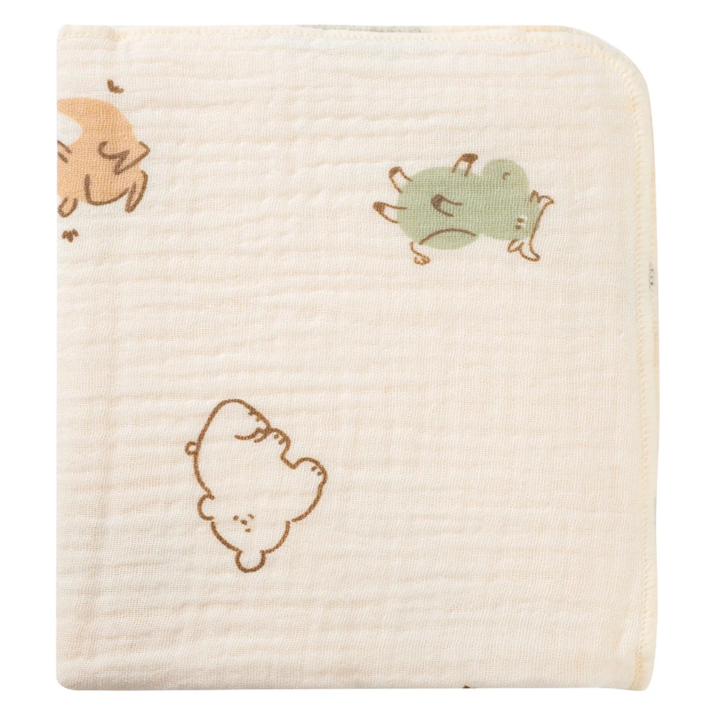 Khăn sữa xô nhăn Cotton 4 lớp Animo T2304_NBA001 (25x28cm,5 cái,Giao mẫu ngẫu nhiên)