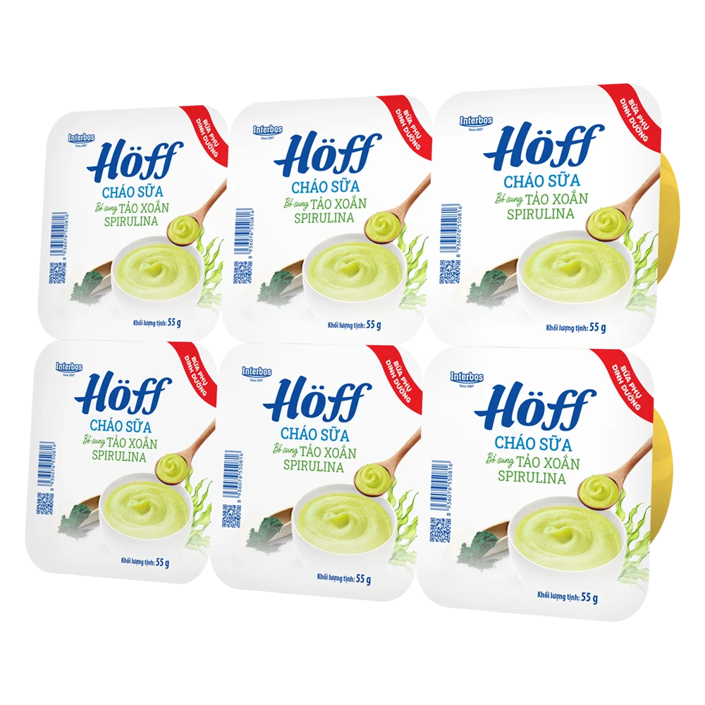 Cháo sữa Bổ sung tảo xoắn Spirulina HӦff -  55gr (Giao mẫu ngẫu nhiên)
