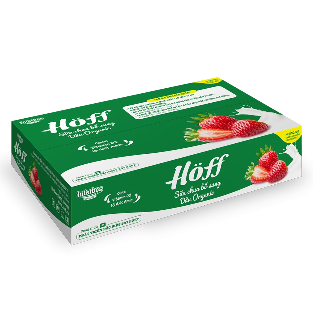 Sữa chua trái cây HӦff - Bổ sung Dâu - Organic 55gr (Giao mẫu ngẫu nhiên)