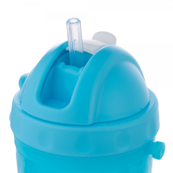 Bình tập uống PP 2 lớp kèm dây đeo Animo (340ml, xanh, RK3415A)
