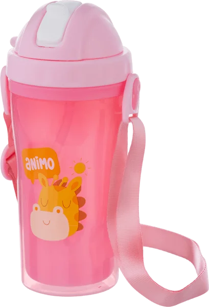 Bình tập uống cách nhiệt Animo (340ml, hồng, RK3415A)