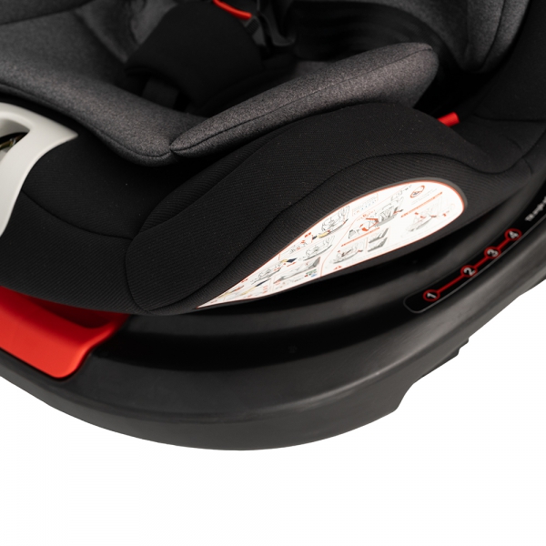 Ghế ngồi ô tô Animo OneFit Isofix 360 (0-12Y, R44, CS008, Onyx)