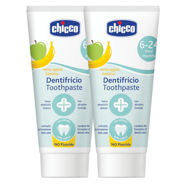 Combo 2 Kem đánh răng hương Chuối - Táo Chicco 6M+