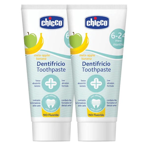 Combo 2 Kem đánh răng hương Chuối - Táo Chicco 6M+