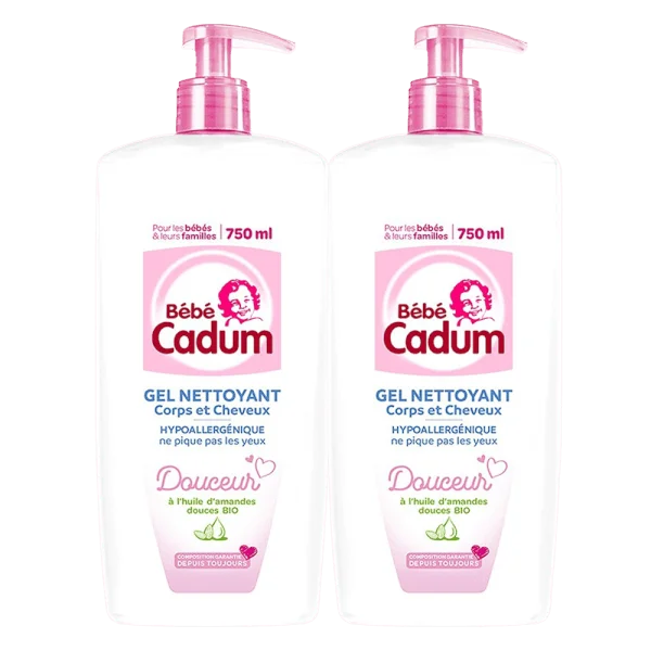 Combo 2 Tắm gội hạnh nhân cho sơ sinh và trẻ nhỏ Cadum 750ml