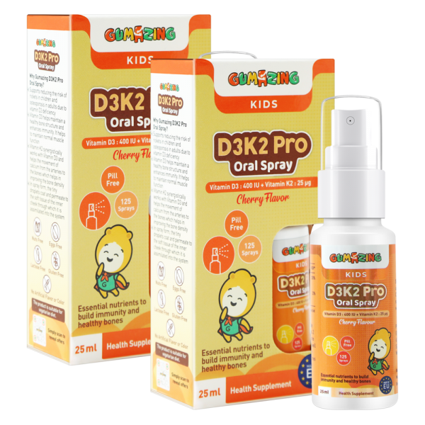 Combo 02 Thực phẩm bảo vệ sức khoẻ Gumazing D3K2 Pro Oral Spray 25ml