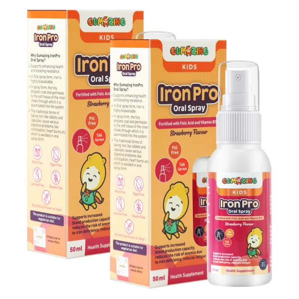 Combo 02 Thực phẩm bảo vệ sức khoẻ Gumazing Iron Pro Oral Spray 50ml
