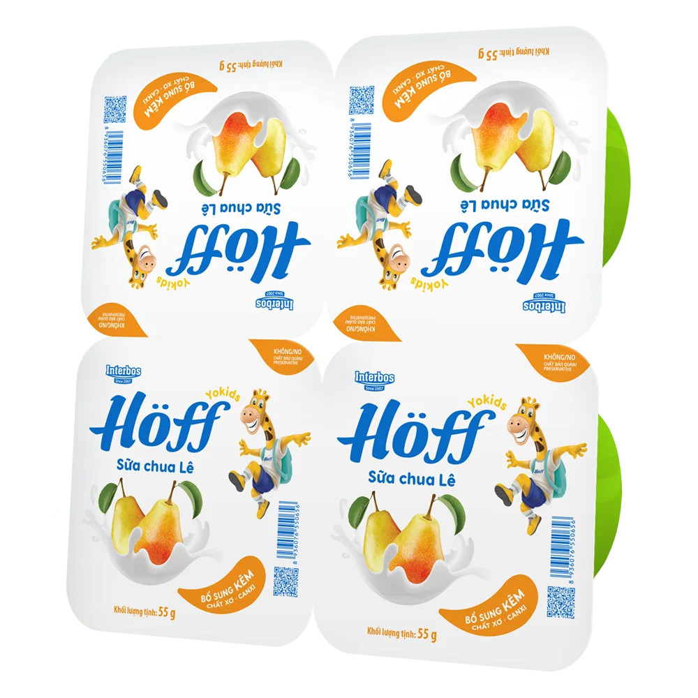 Sữa chua hoa quả  HӦff vị lê 55g (Giao mẫu ngẫu nhiên)