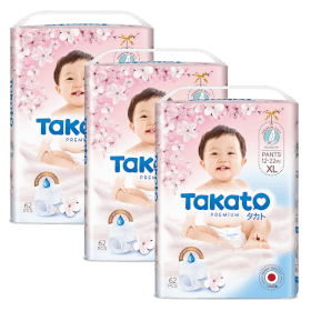 Quà tặng khi mua Combo 3 Tã quần Nhật Bản Takato siêu mềm mại (M, 76 miếng)