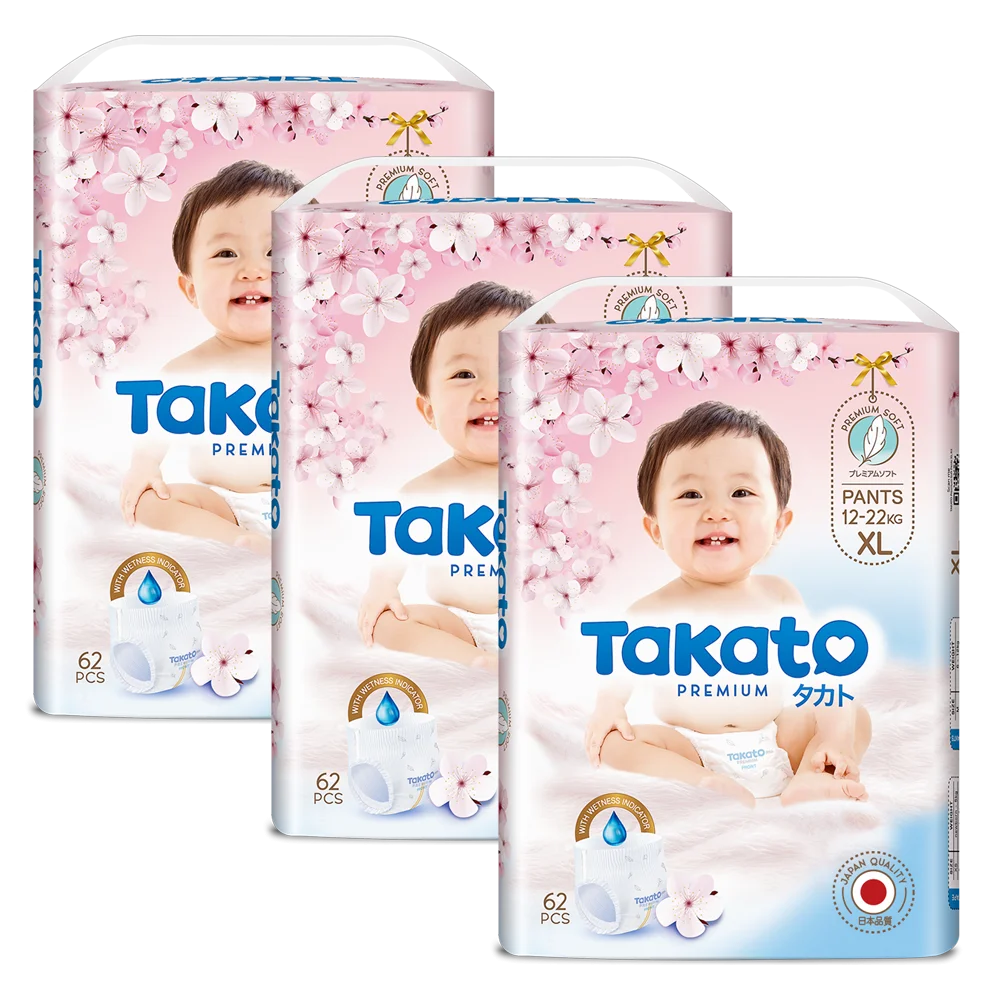 Quà tặng khi mua Combo 3 Tã quần Nhật Bản Takato siêu mềm mại (M, 76 miếng)